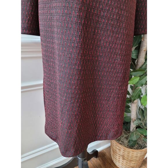 Ellos Shift Dress Women's Size 1X Brown's Polyester Long Sleeves - Picture 3 of 12